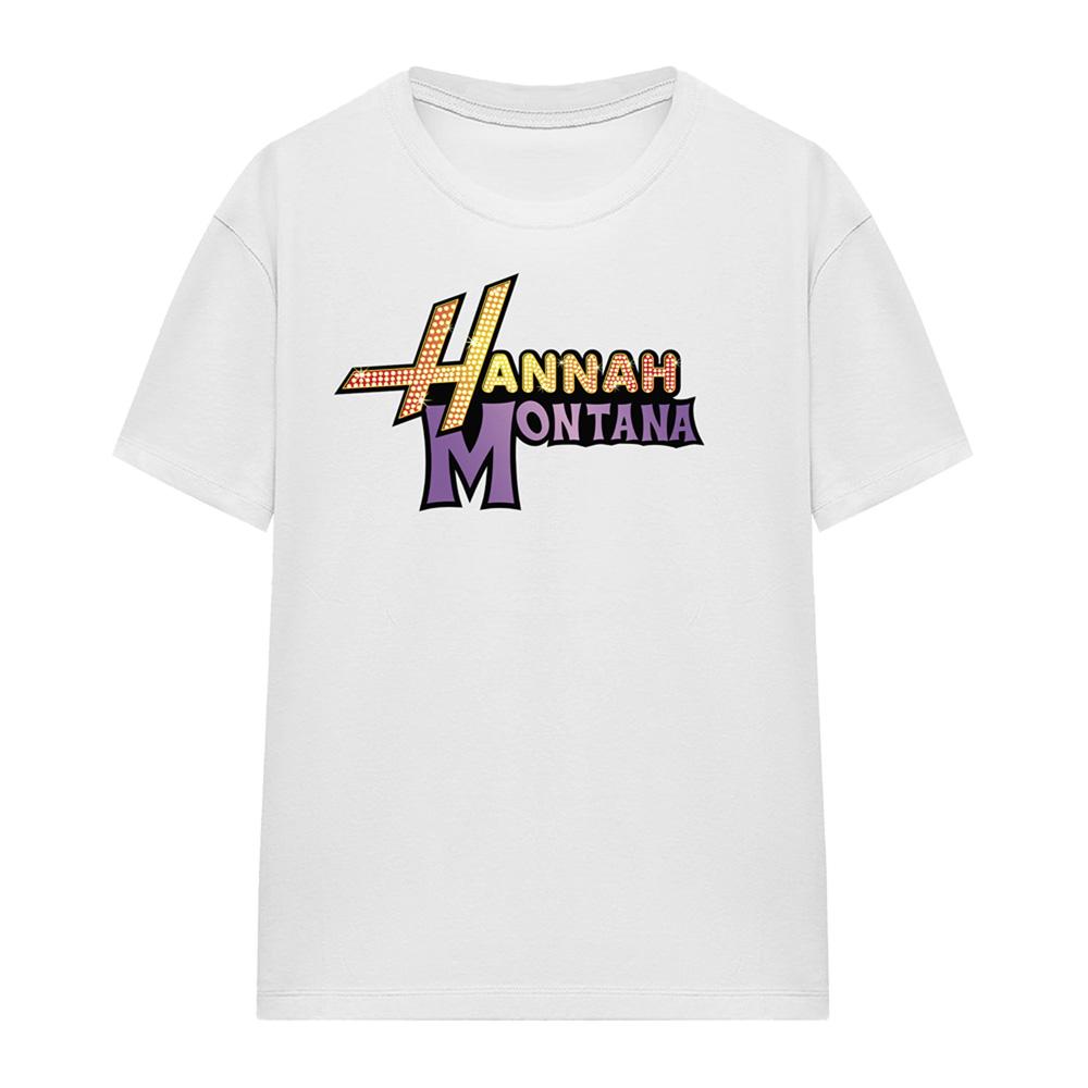 White - Front - Hannah Montana Womens-Ladies Camp Rock Logo T-Shirt