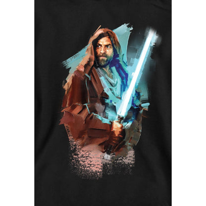 Black - Side - Star Wars Unisex Adult Obi Wan Kenobi Painted Sweatshirt