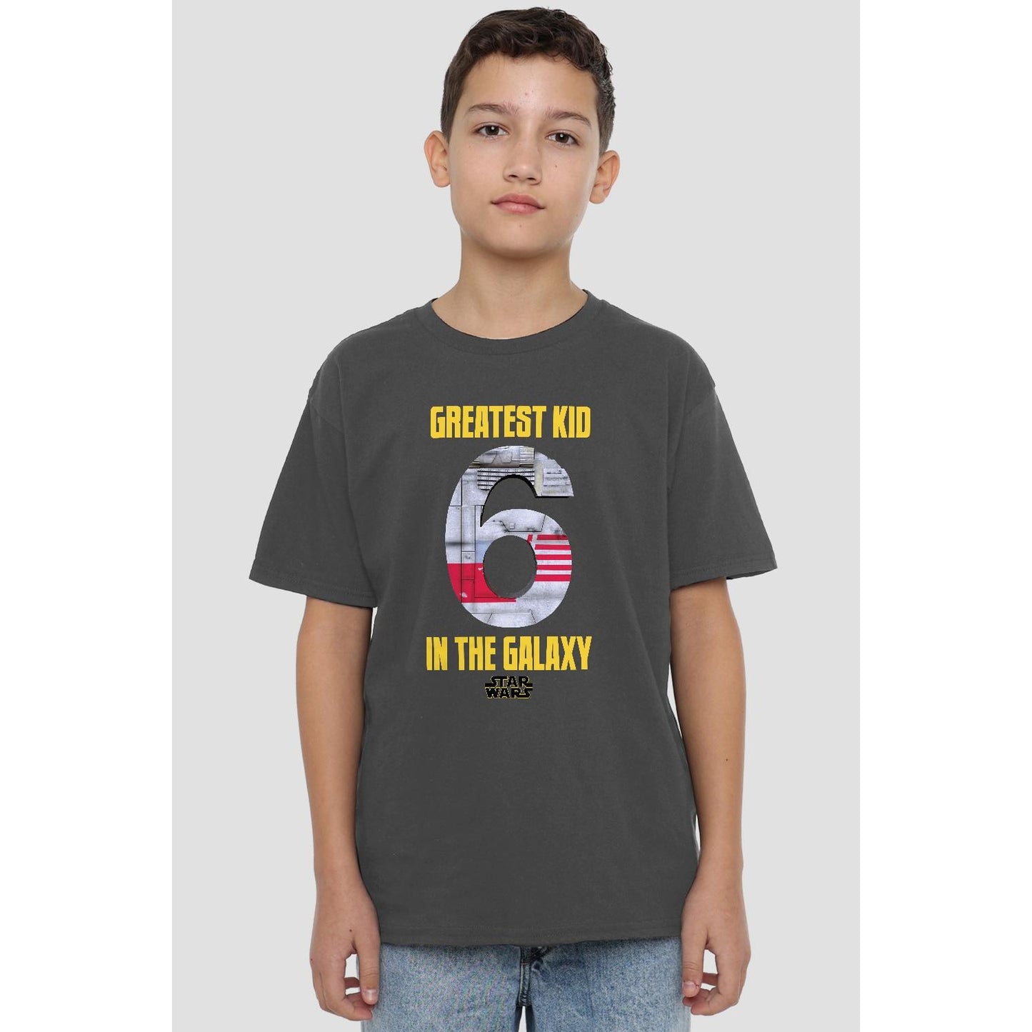 Charcoal - Back - Star Wars Childrens-Kids Greatest Kid Star Wars Greatest Kid XWing X-Wing T-Shirt