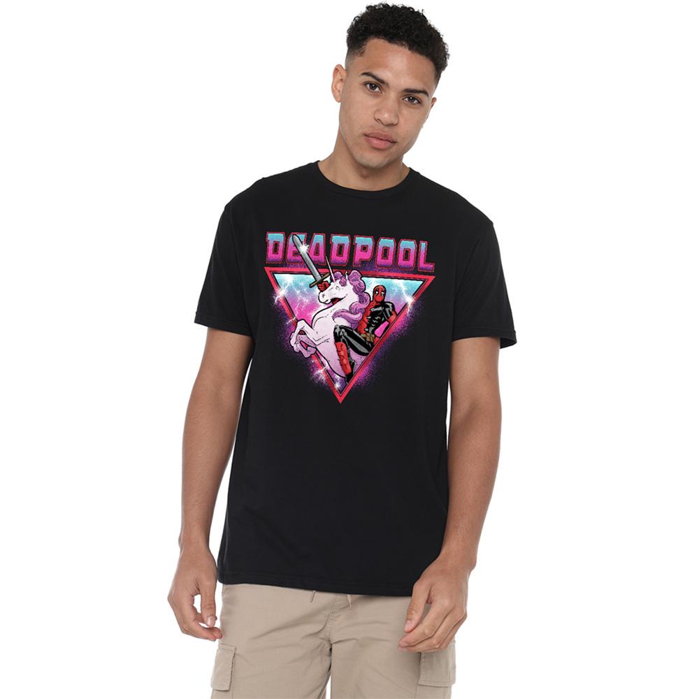 Black - Lifestyle - Deadpool Unisex Adult Wade Unicorn T-Shirt