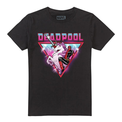 Black - Front - Deadpool Unisex Adult Wade Unicorn T-Shirt