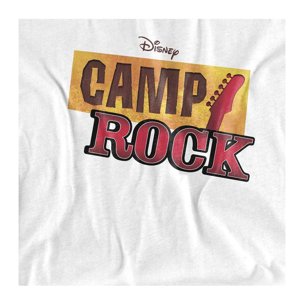 White - Side - Camp Rock Womens-Ladies Classic Logo T-Shirt