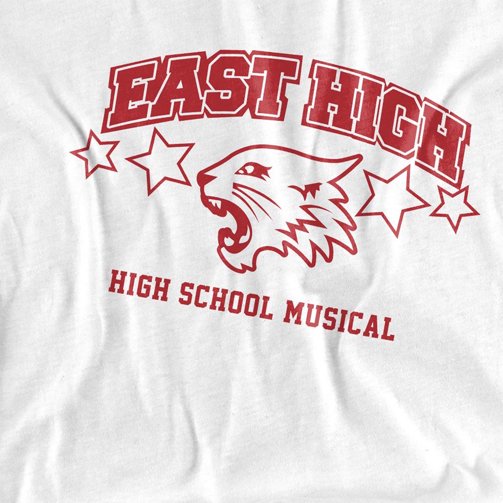 White - Side - High School Musical Womens-Ladies East High Oversized T-Shirt