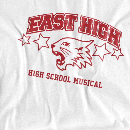 White - Side - High School Musical Womens-Ladies East High Oversized T-Shirt