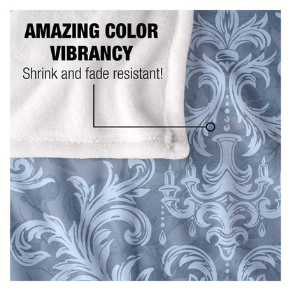 Blue - Lifestyle - Bridgerton Bee Mask Soft Damask Blanket