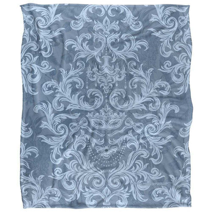 Blue - Front - Bridgerton Bee Mask Soft Damask Blanket