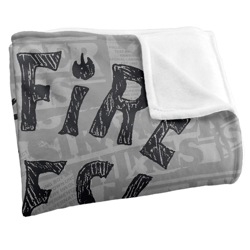 Grey - Lifestyle - Stranger Things Hellfire Lives Graduation Silky Soft Touch Throw
