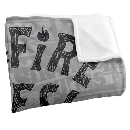 Grey - Lifestyle - Stranger Things Hellfire Lives Graduation Silky Soft Touch Throw