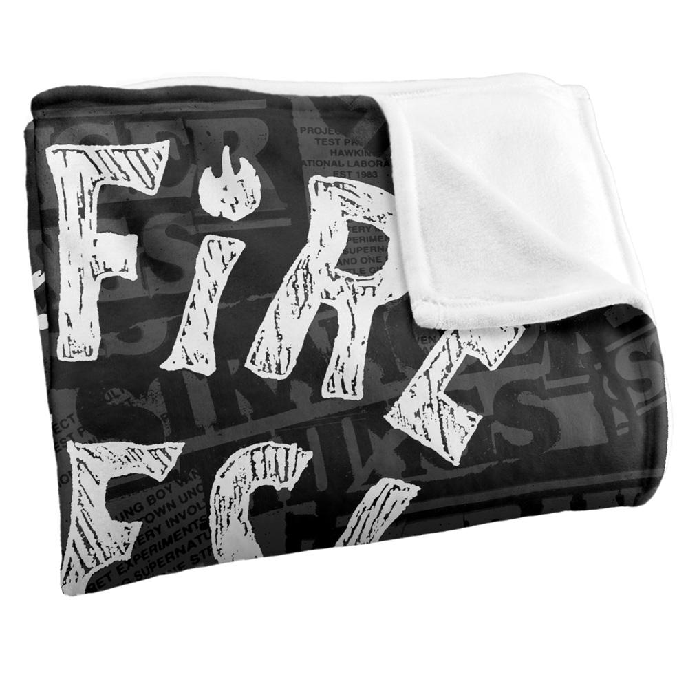 Black - Lifestyle - Stranger Things Hellfire Lives Graduation Silky Inverted Soft Touch Blanket