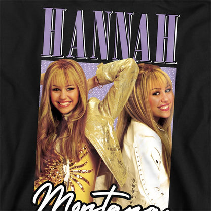Black - Side - Hannah Montana Unisex Adult Montage Sweatshirt