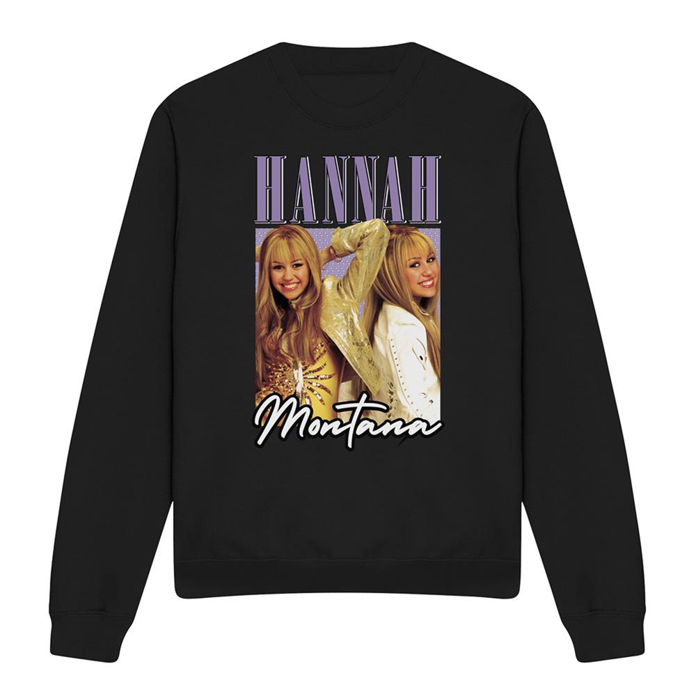 Black - Front - Hannah Montana Unisex Adult Montage Sweatshirt