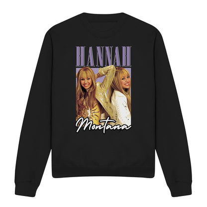 Black - Front - Hannah Montana Unisex Adult Montage Sweatshirt