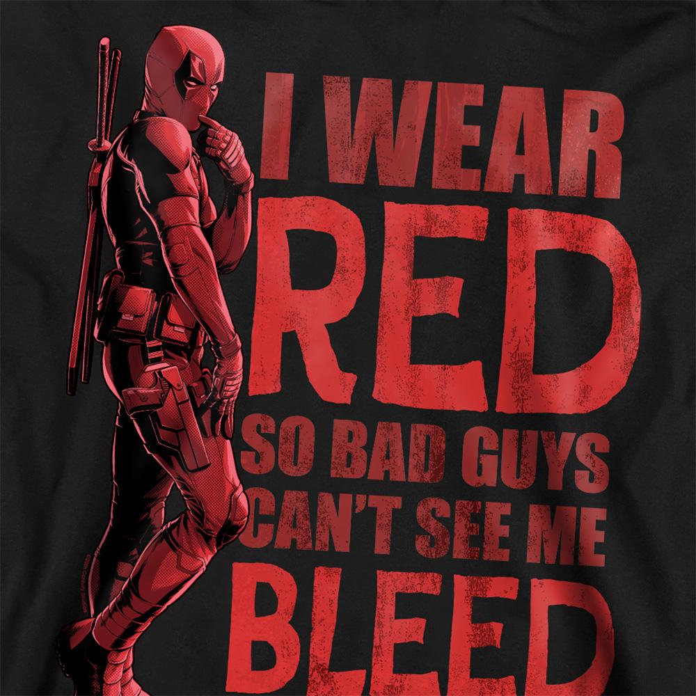 Black - Side - Deadpool & Wolverine Unisex Adult Wear Red Can´t See Me Bleed Sweatshirt