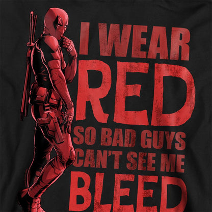 Black - Side - Deadpool & Wolverine Unisex Adult Wear Red Can´t See Me Bleed Sweatshirt