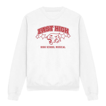White - Front - High School Musical Unisex Adult East High Sweatshirt