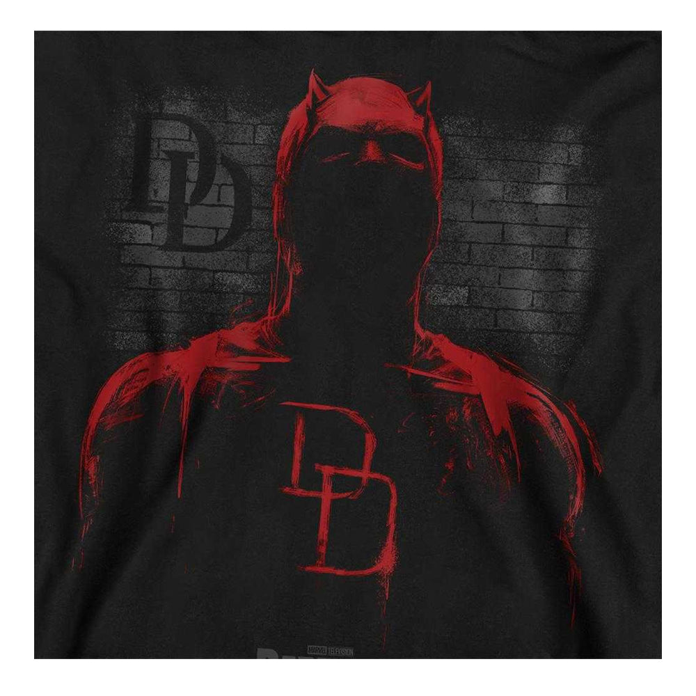 Black - Side - Daredevil Unisex Adult Man Without Fear Paint Sweatshirt