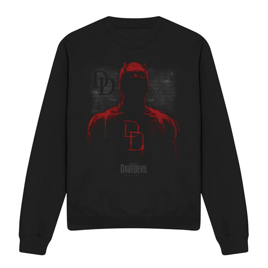 Black - Front - Daredevil Unisex Adult Man Without Fear Paint Sweatshirt