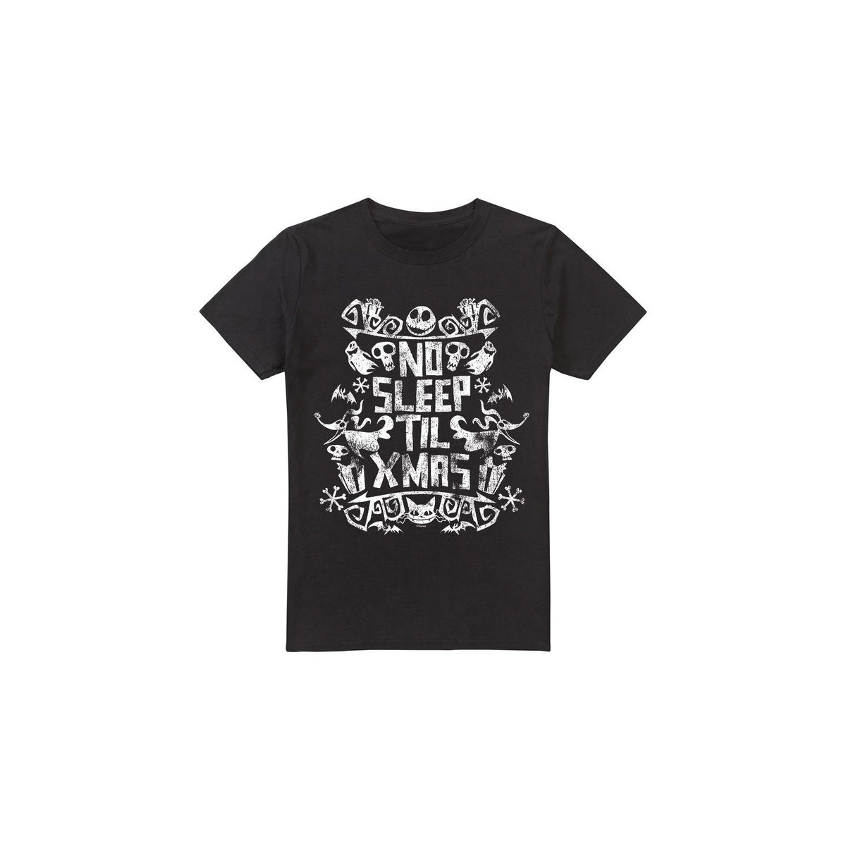 Black - Front - The Nightmare Before Christmas Mens No Sleep Till Xmas T-Shirt