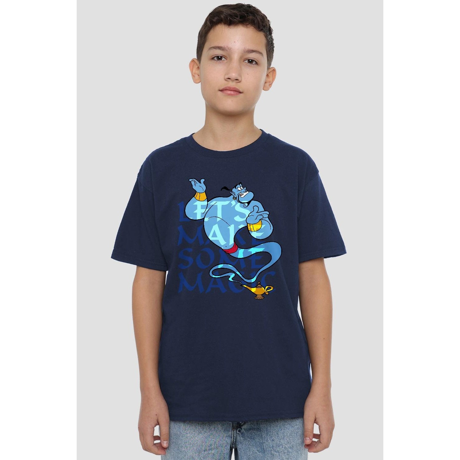 Navy - Lifestyle - Aladdin Childrens-Kids Let´s Make Some Magic Genie T-Shirt