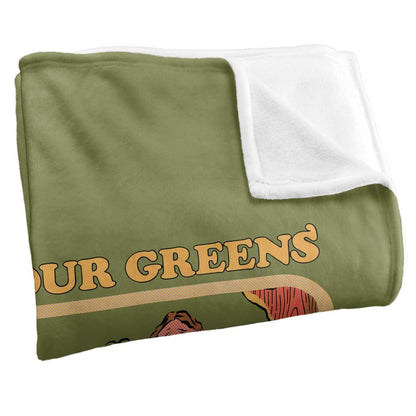 Multicoloured - Back - Steven Rhodes Eat Your Greens Soft Touch Blanket