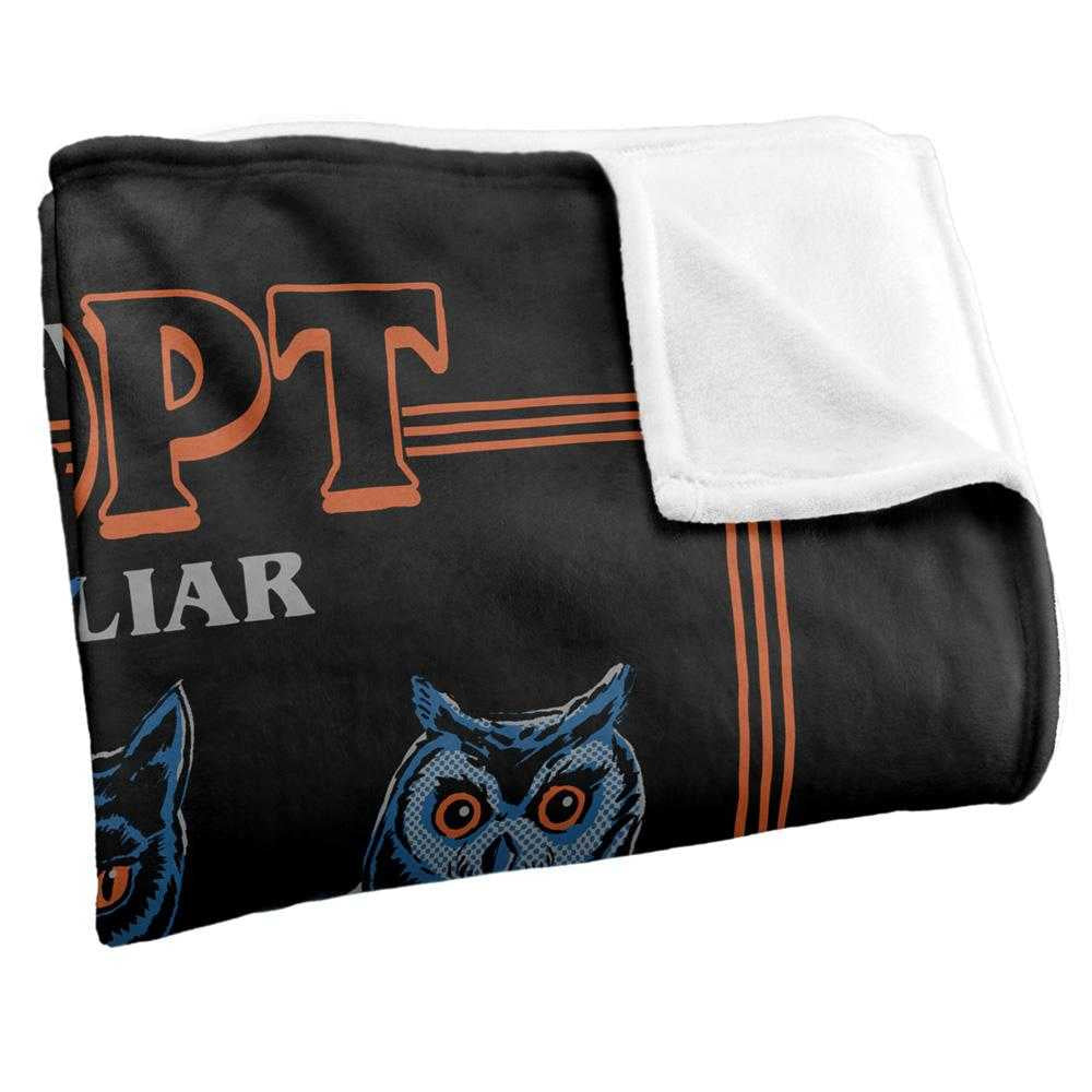 Black-Blue-Orange - Back - Steven Rhodes Adopt A Familiar Soft Touch Blanket