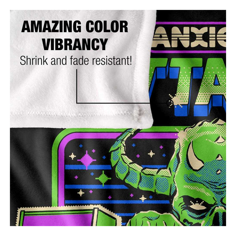 Multicoloured - Side - Steven Rhodes Anxiety Attack Soft Touch Blanket