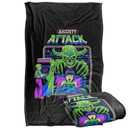 Multicoloured Print - Front - Steven Rhodes Anxiety Attack Soft Touch Blanket