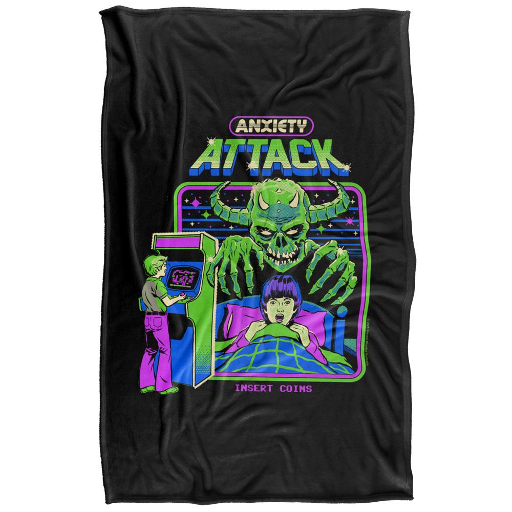 Multicoloured Print - Back - Steven Rhodes Anxiety Attack Soft Touch Blanket