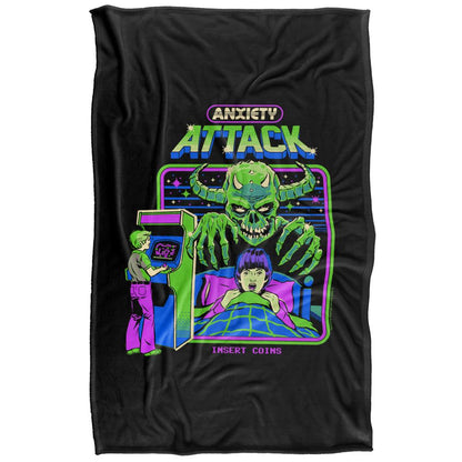Multicoloured Print - Back - Steven Rhodes Anxiety Attack Soft Touch Blanket