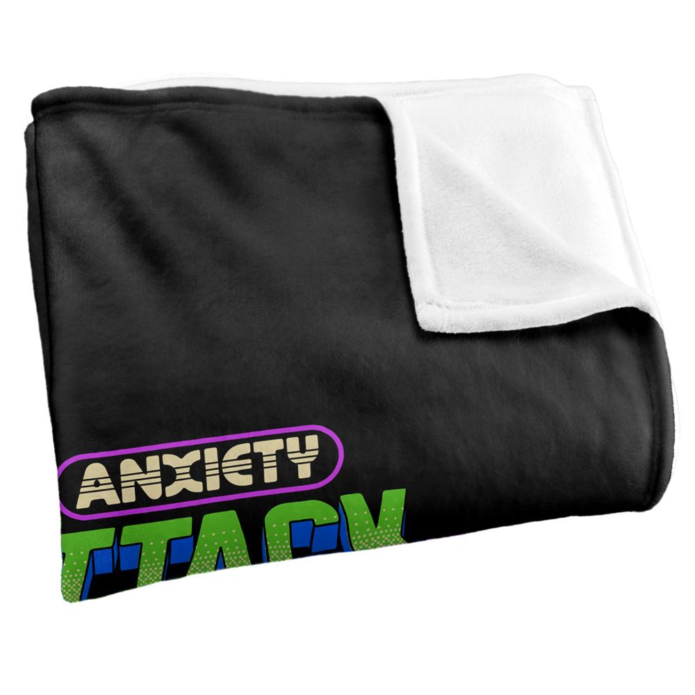 Multicoloured Print - Side - Steven Rhodes Anxiety Attack Soft Touch Blanket