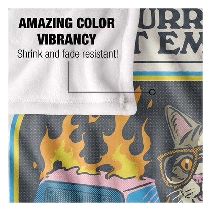 Multicoloured - Side - Steven Rhodes As Purr My Last Email Soft Touch Blanket