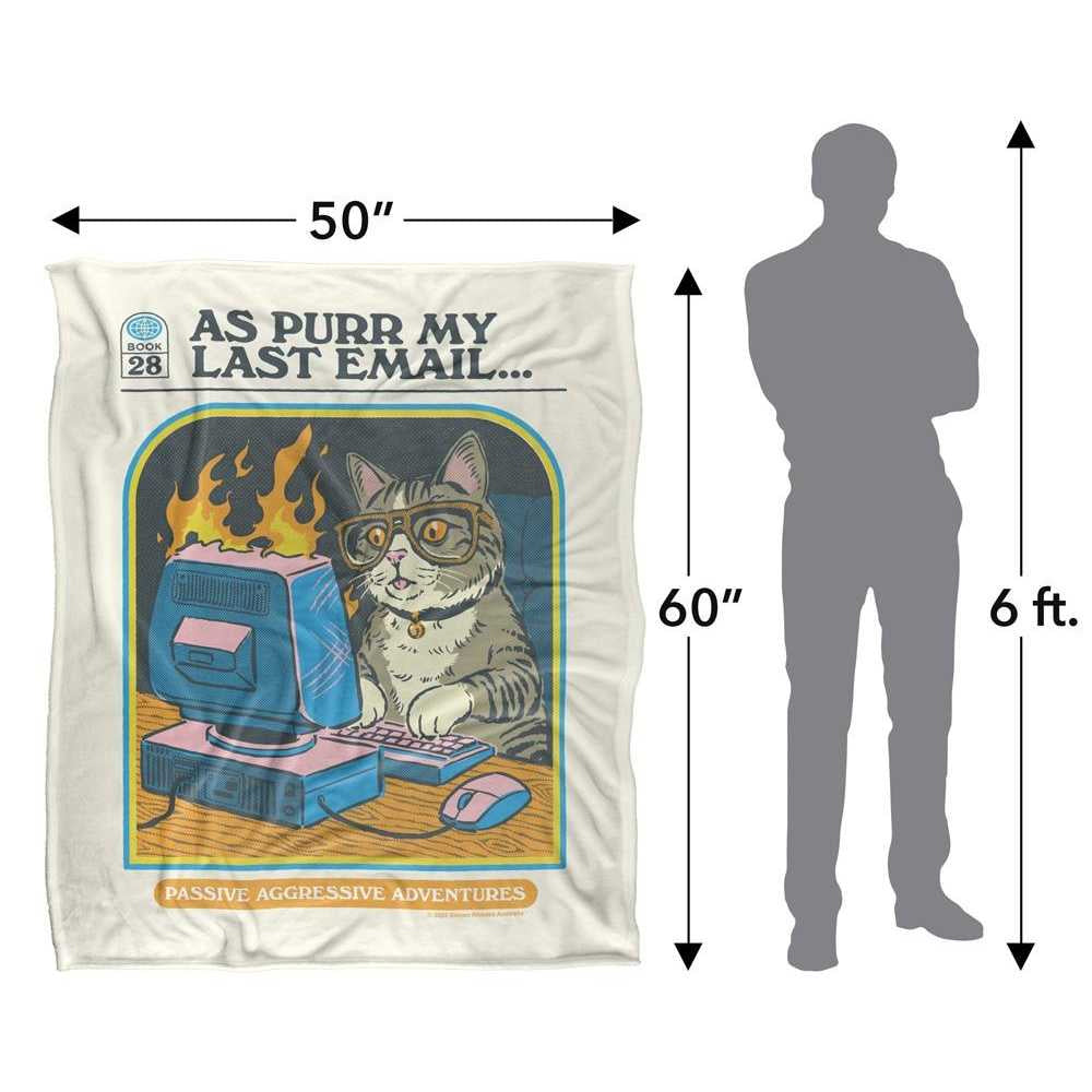 Multicoloured - Lifestyle - Steven Rhodes As Purr My Last Email Soft Touch Blanket