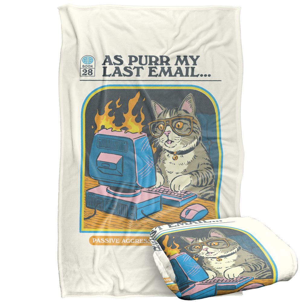 Multicoloured Print - Front - Steven Rhodes As Purr My Last Email Soft Touch Blanket