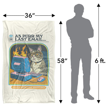Multicoloured Print - Pack Shot - Steven Rhodes As Purr My Last Email Soft Touch Blanket