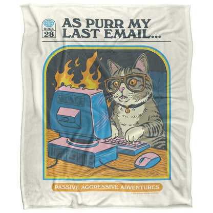 Multicoloured - Front - Steven Rhodes As Purr My Last Email Soft Touch Blanket