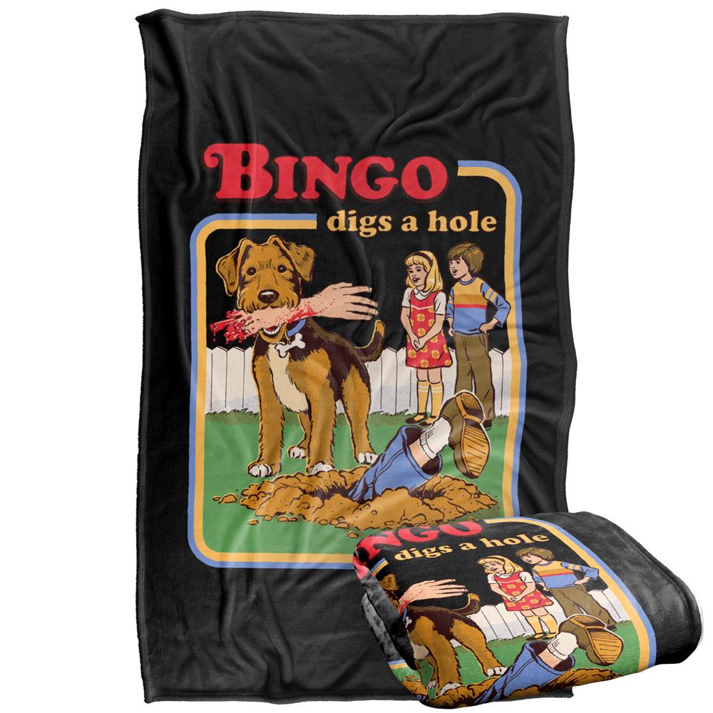 Multicoloured - Side - Steven Rhodes Bingo Digs A Hole Soft Touch Blanket