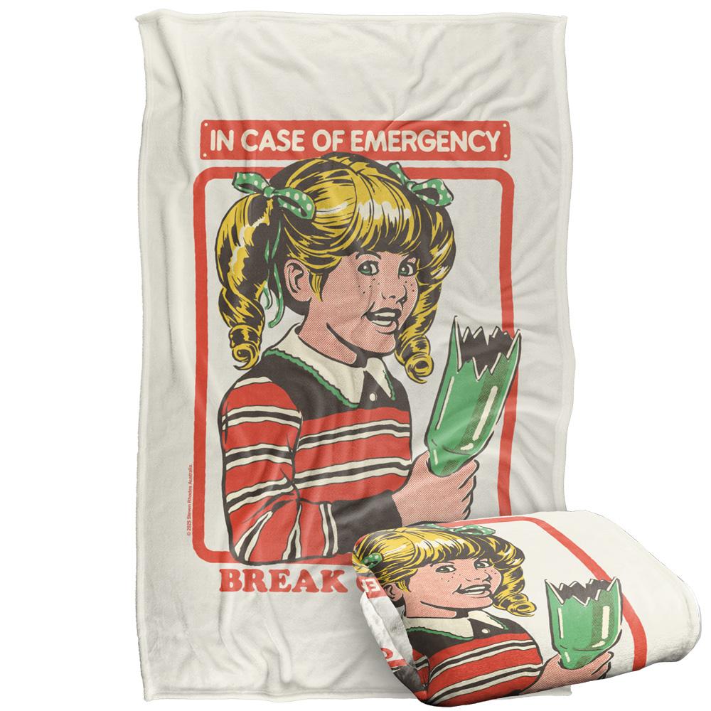 Multicoloured Print - Side - Steven Rhodes Break Glass Soft Touch Blanket