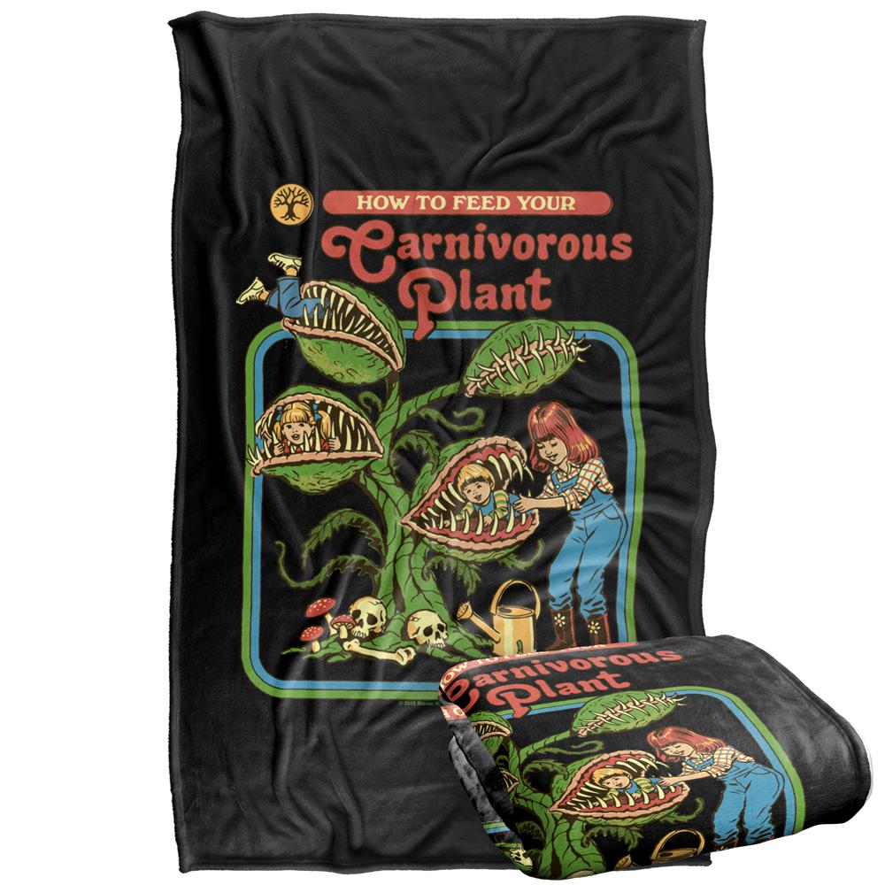 Multicoloured - Side - Steven Rhodes Carnivorous Plant Soft Touch Blanket