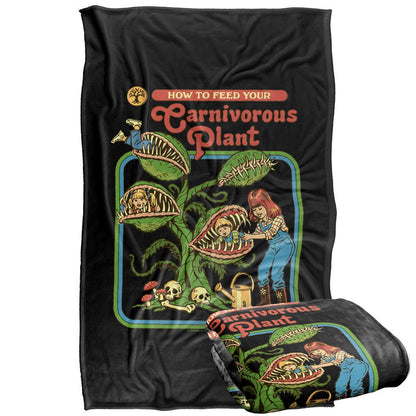 Multicoloured - Side - Steven Rhodes Carnivorous Plant Soft Touch Blanket