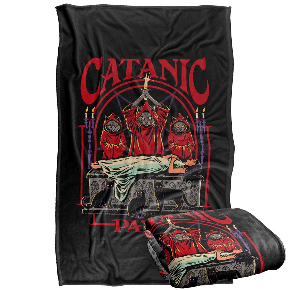 Multicoloured Print - Front - Steven Rhodes Catanic Panic Soft Touch Blanket