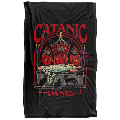 Multicoloured Print - Back - Steven Rhodes Catanic Panic Soft Touch Blanket