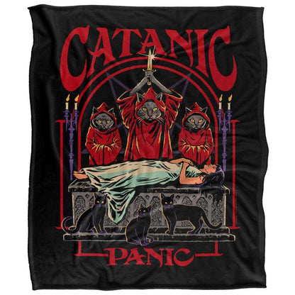 Multicoloured - Front - Steven Rhodes Catanic Panic Soft Touch Blanket