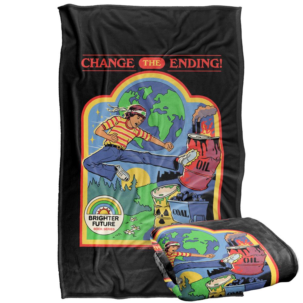 Multicoloured Print - Front - Steven Rhodes Change The Ending Soft Touch Blanket