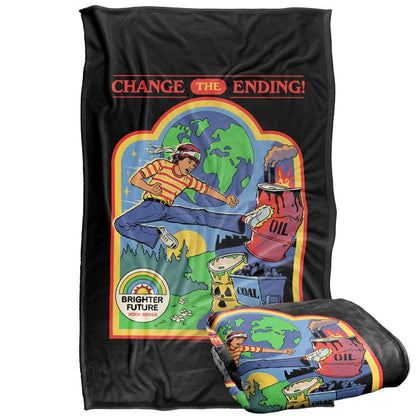 Multicoloured Print - Front - Steven Rhodes Change The Ending Soft Touch Blanket