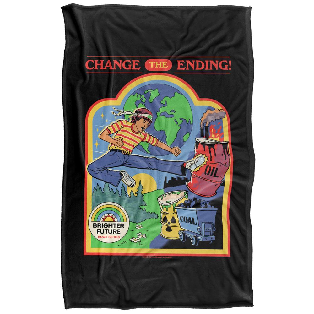 Multicoloured Print - Back - Steven Rhodes Change The Ending Soft Touch Blanket
