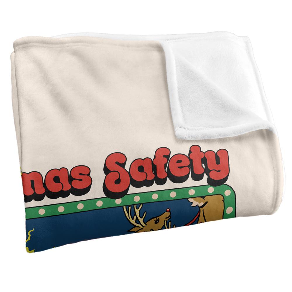 Multicoloured Print - Side - Steven Rhodes Christmas Safety Soft Touch Blanket