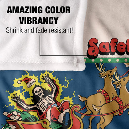 Multicoloured Print - Lifestyle - Steven Rhodes Christmas Safety Soft Touch Blanket