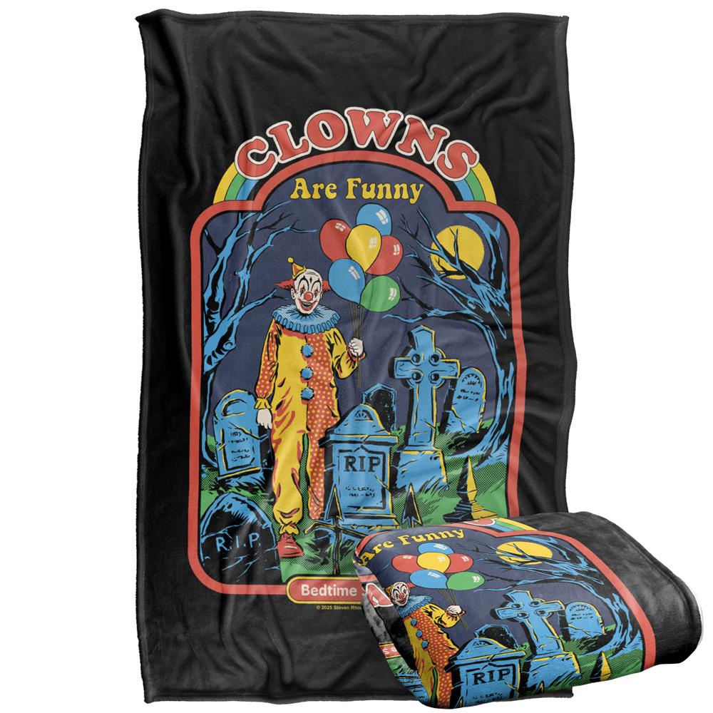 Multicoloured Print - Front - Steven Rhodes Clowns Are Funny Soft Touch Blanket
