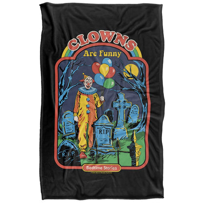 Multicoloured Print - Back - Steven Rhodes Clowns Are Funny Soft Touch Blanket