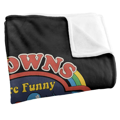 Multicoloured Print - Side - Steven Rhodes Clowns Are Funny Soft Touch Blanket